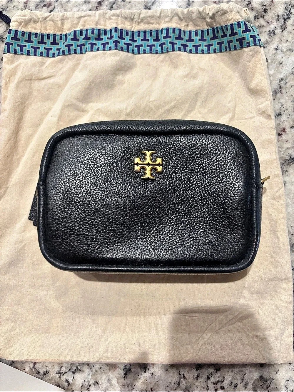 Tory Burch Kira Chevron Small Camera Bag Black